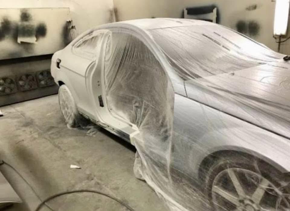 Mercedes C-Class panel preparation before paint